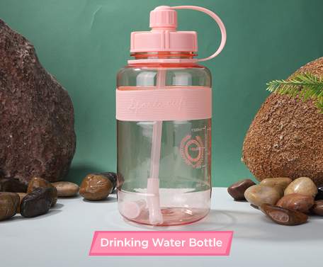 Drinking Water Bottle With Straw 1500ML