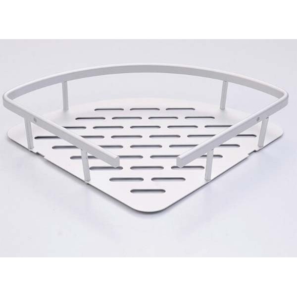 Buy 2 layer aluminium steel corner bathroom shelf at best price in