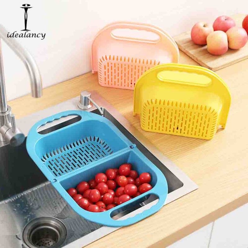 Foldable Drain Basket Strainer with handle