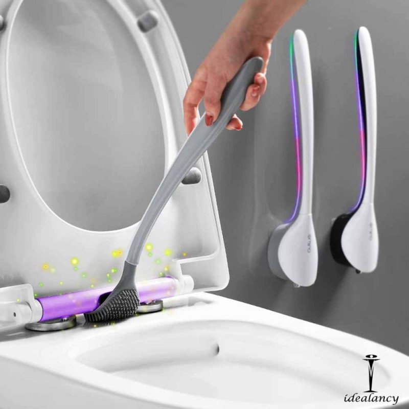 Flexible Toilet Brush With Holder Wall-Mounted