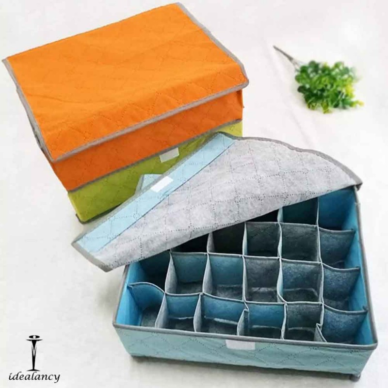 24 Pocket Socks Organizer Box With Lid