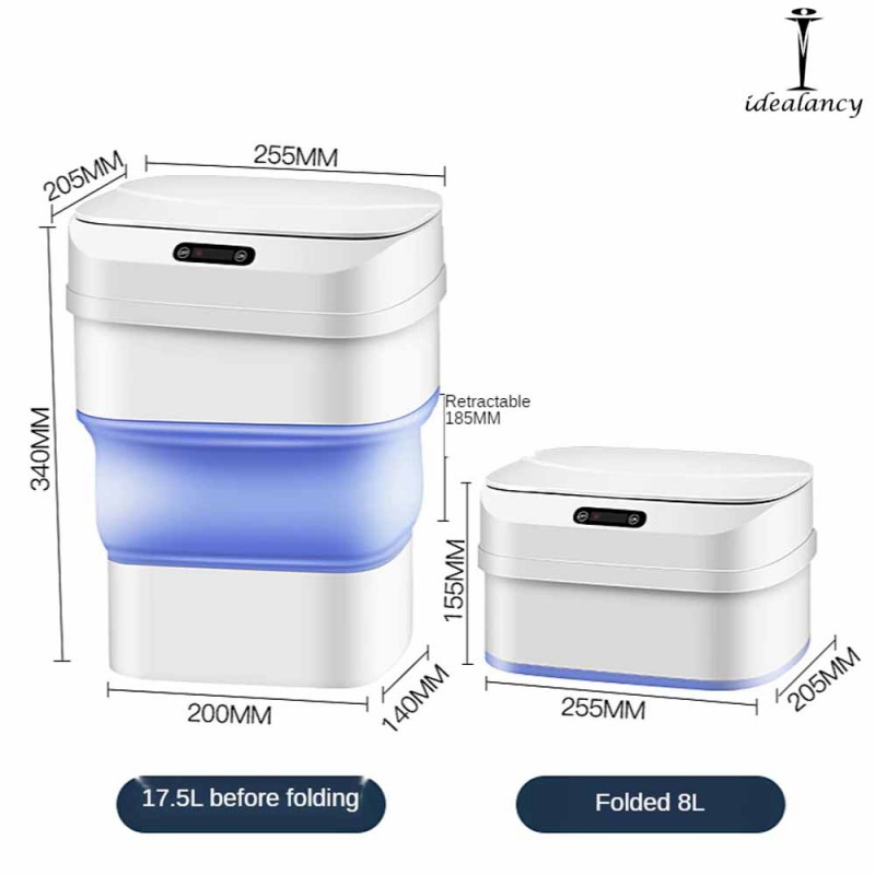 Smart Sensor Folding Trash Can Dustbin