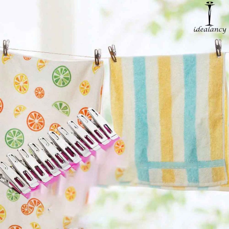 12Pcs Clothes Pegs Stainless Steel