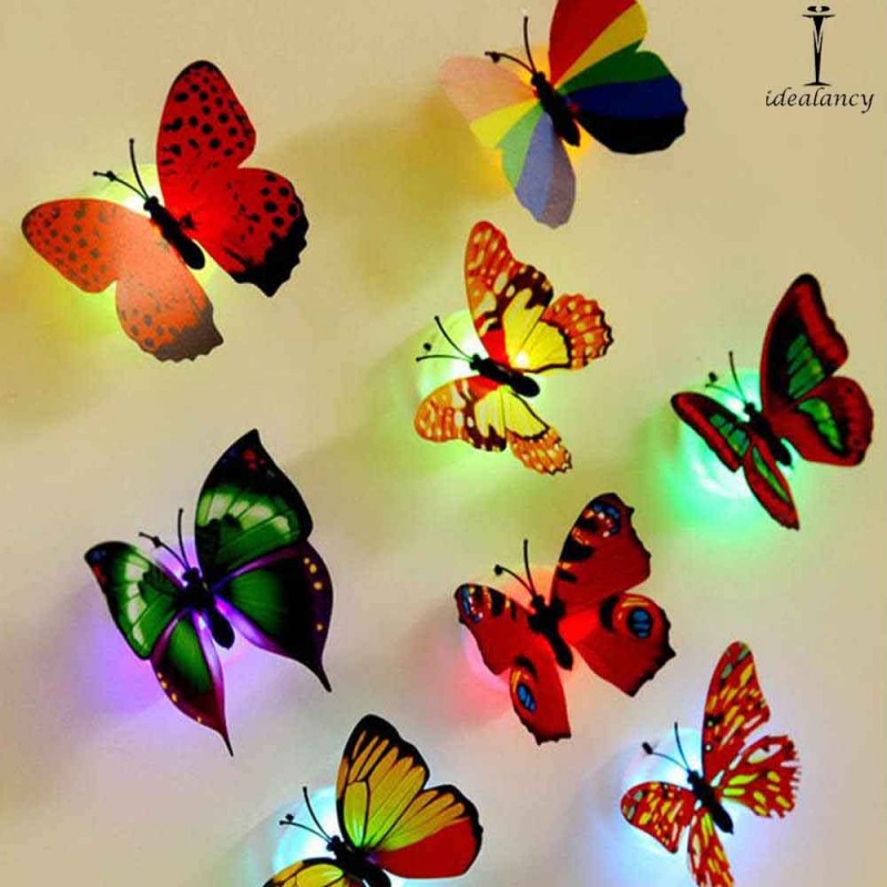 3Pcs LED Butterfly Wall Sticker