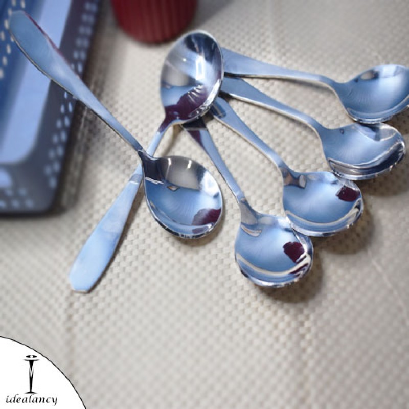 6 pcs Soup Spoons Stainless Steel