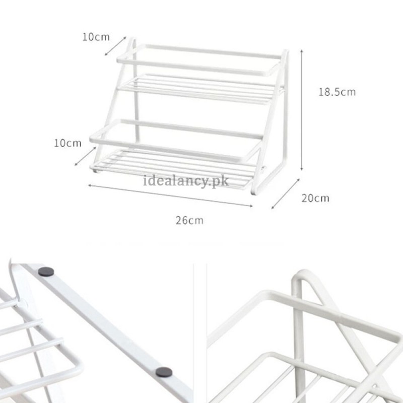 2 Tier Spice Rack Shelf Kitchen
