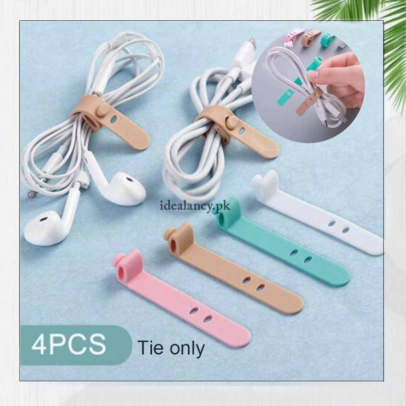 Silicone Cable Tie Pack Of 4pcs