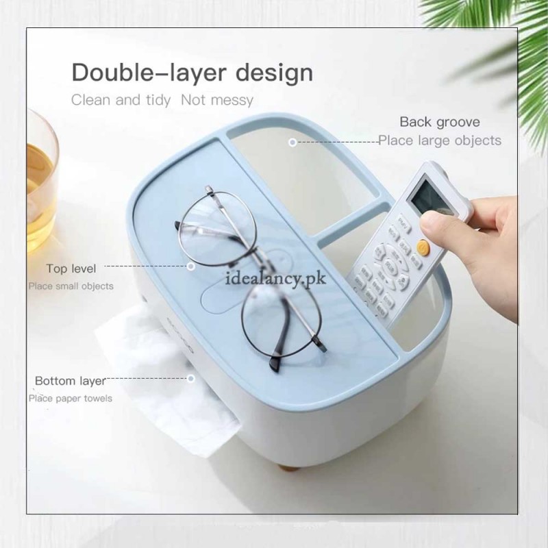 Creative Tissue Box & Remote Organizer