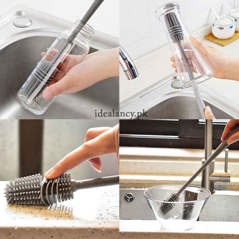 Silicone Bottle Cleaning Brush With Long Handle