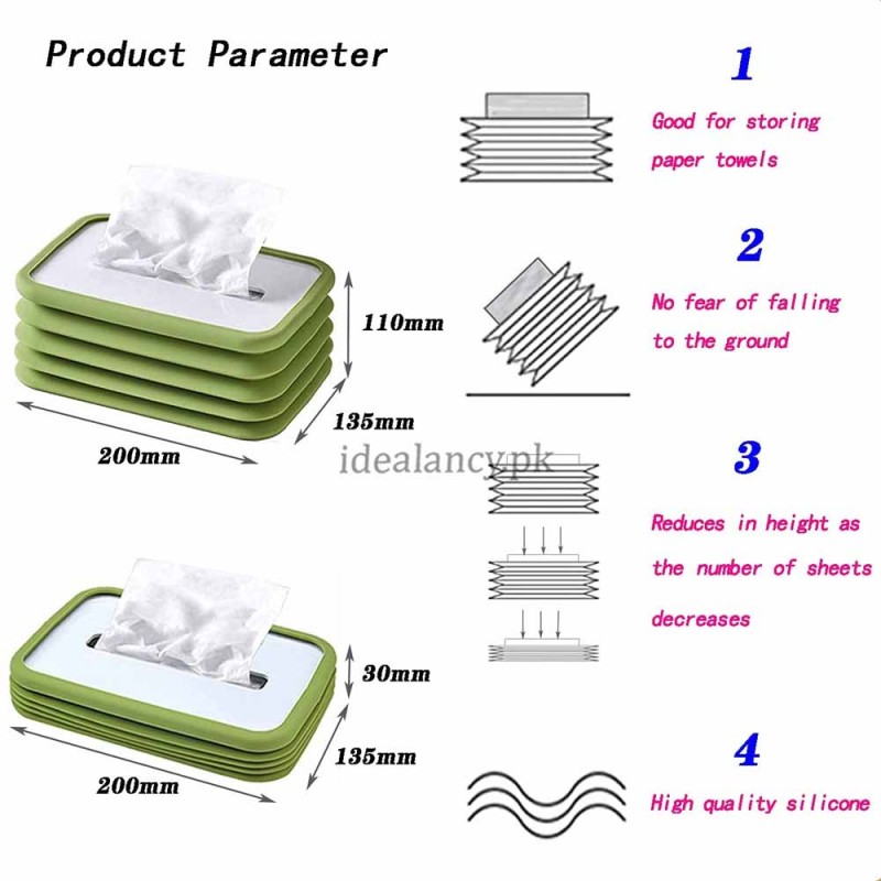 Silicone Folding Tissue Box