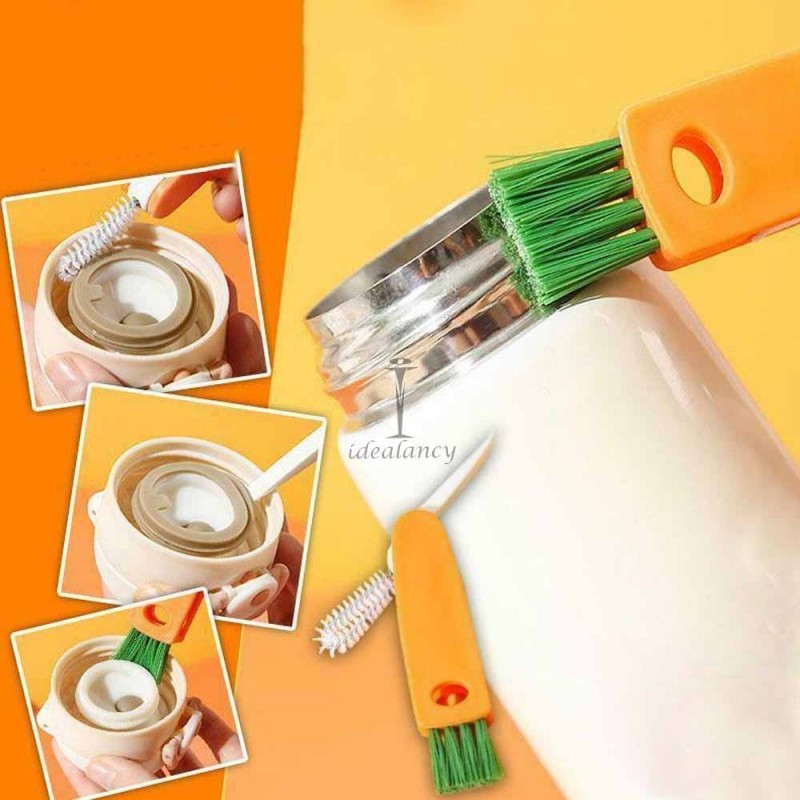3 in 1 Portable Cup Lid Cleaning Brush