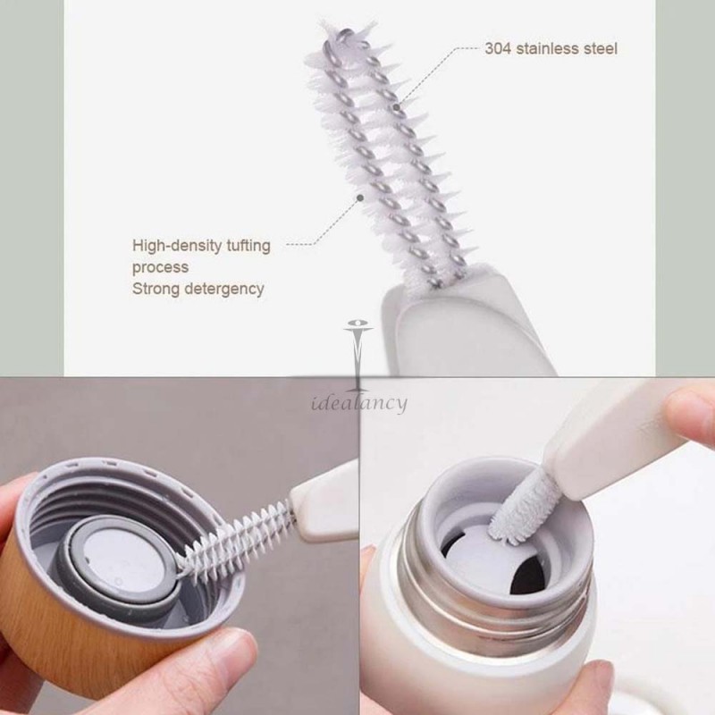 3 in 1 Portable Cup Lid Cleaning Brush