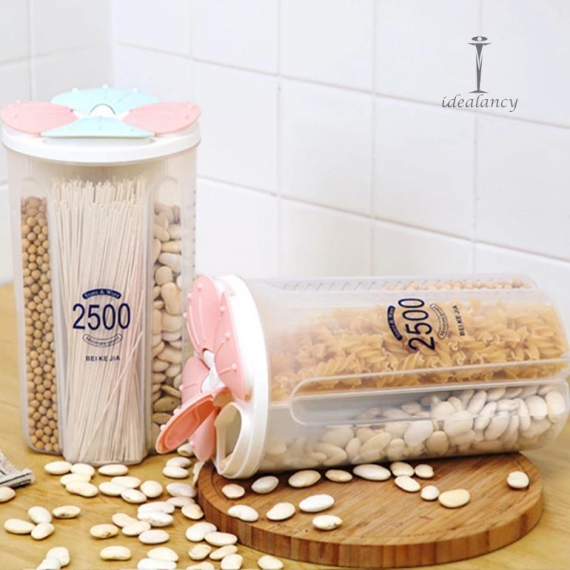 4 Grid Food Cereal Container jar 2500Ml