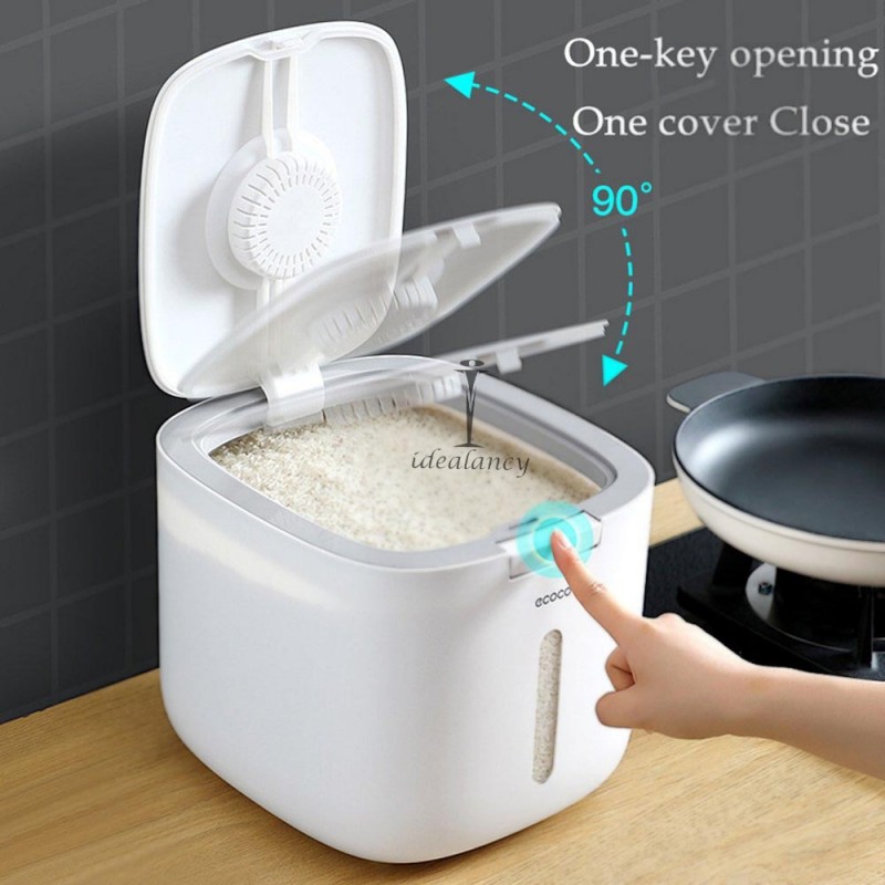 Rice Storage Container 10kG-Sqaure | Idealancy