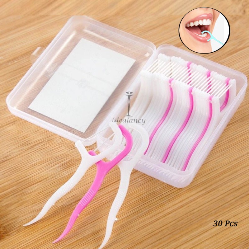 30Pcs Dental Floss With Toothpick