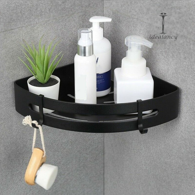 Bathroom Corner Shelf Organizer With Hook | Idealancy