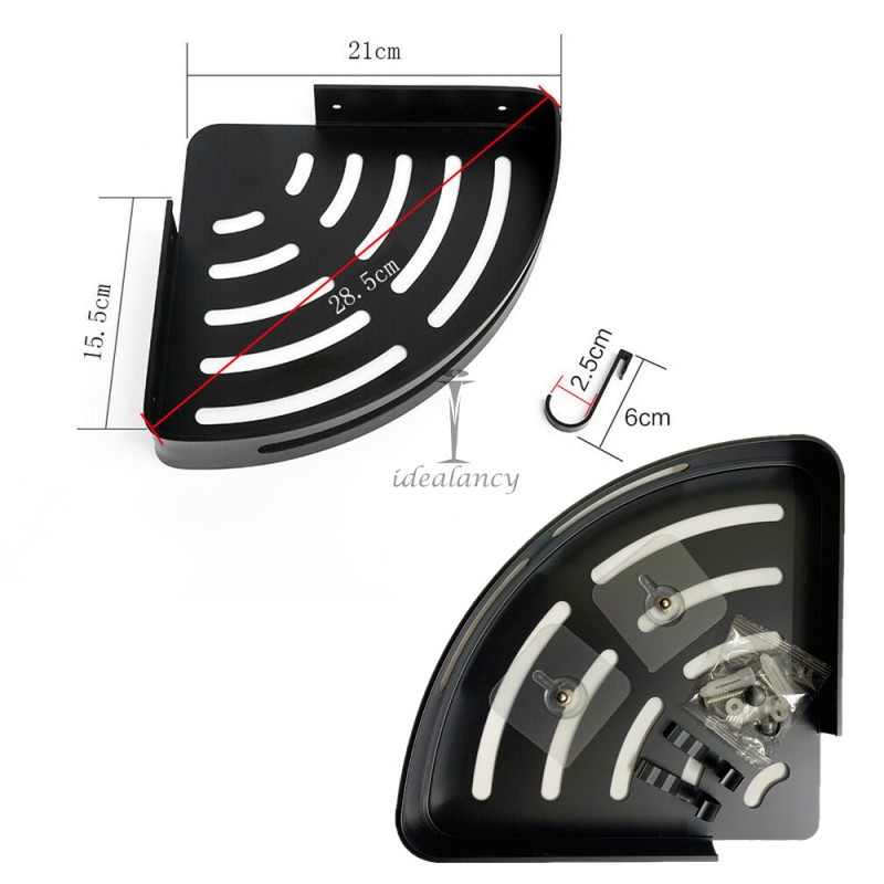Bathroom Corner Shelf Organizer With Hook | Idealancy