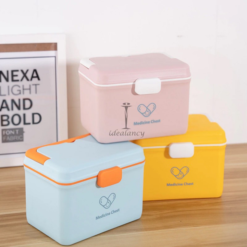 First Aid Medicine Storage Box Double Layer