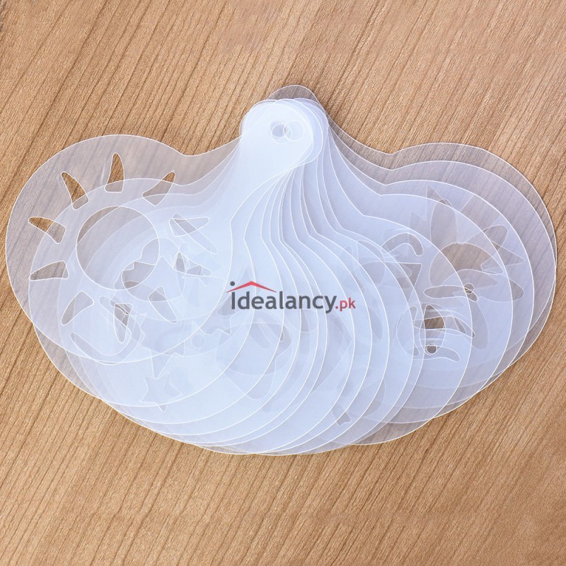 Coffee Stencil Template Set Pack Of 16Pcs