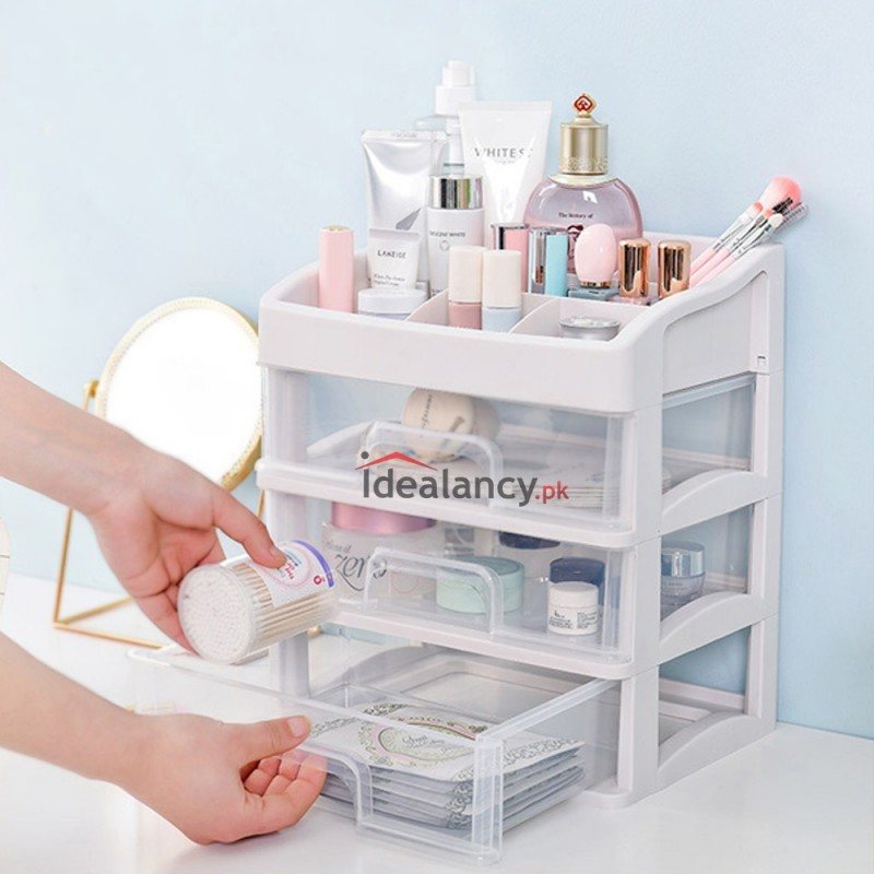 3 Tier Cosmetic Jewelry Organizer Box