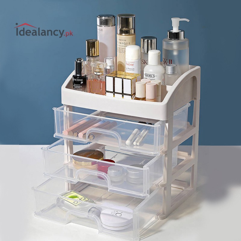3 Tier Cosmetic Jewelry Organizer Box