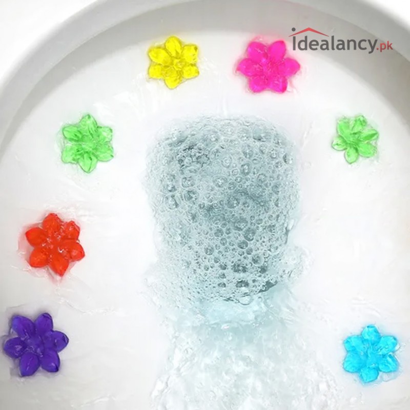Freshener Toilet Cleaner Gel Flower Stamp