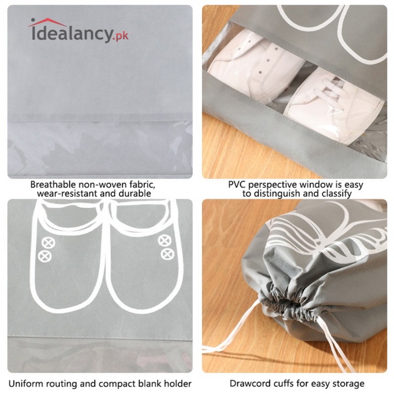 Portable Shoe Organizer Drawstring Bag