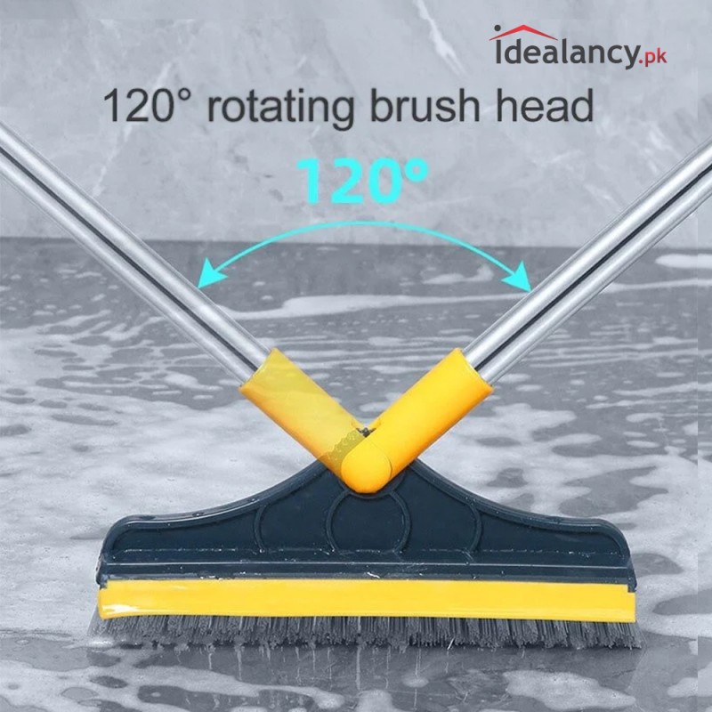 Buy 2 in 1 floor scrub brush rotating with long handle at best price in