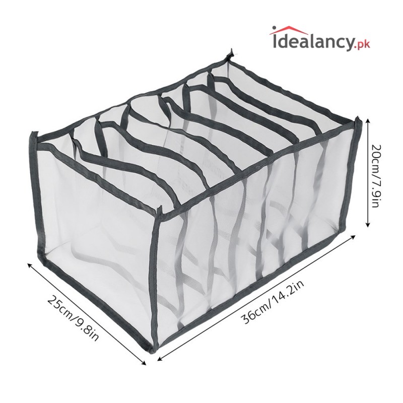 7 Compartments Pants Shirts Storage Clothes Box
