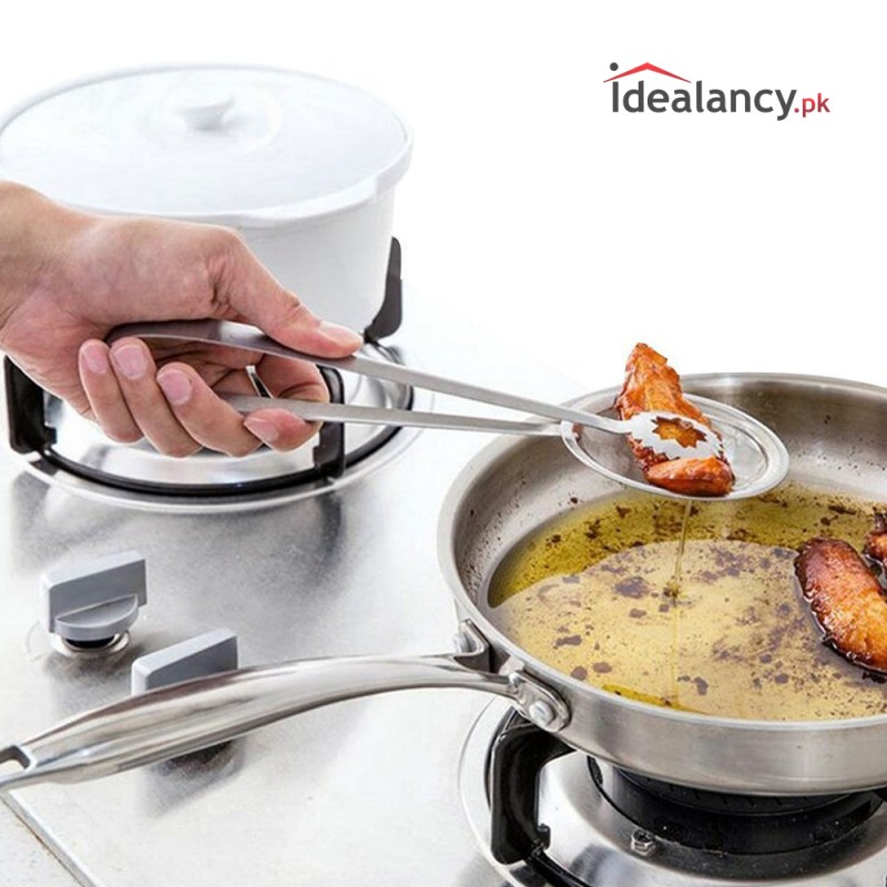 Buy frying tong with strainer stainless steel at best price in Pakistan