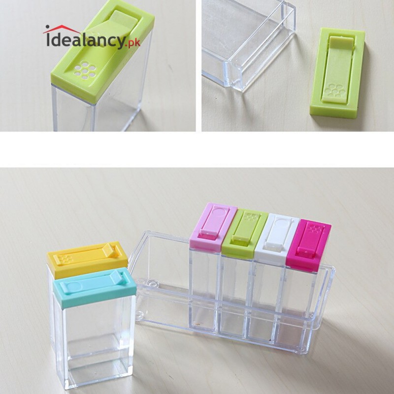 6 Units Transparent Spices Container
