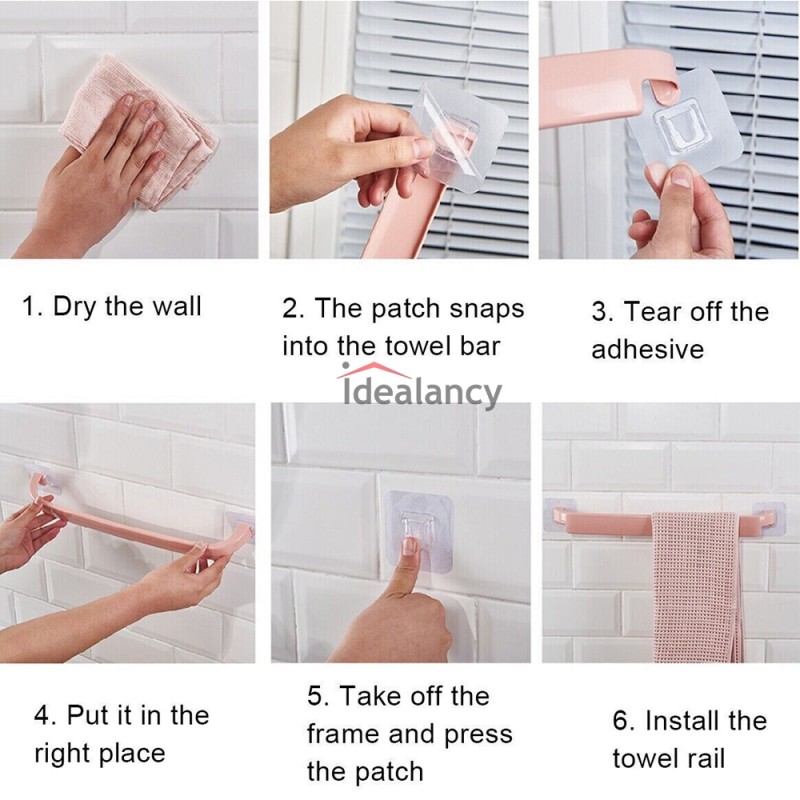 Towel Holder Rack Wall Mounted