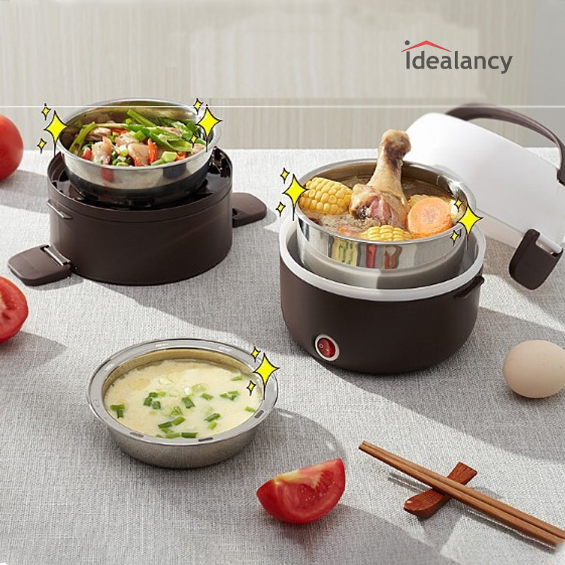 Buy electric steamer lunch box 2 layer at best price in Pakistan