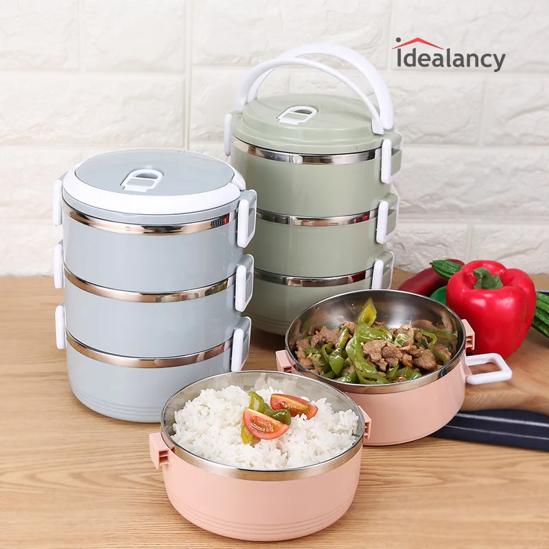 3 Layer Insulated Lunch Box Stainless Steel
