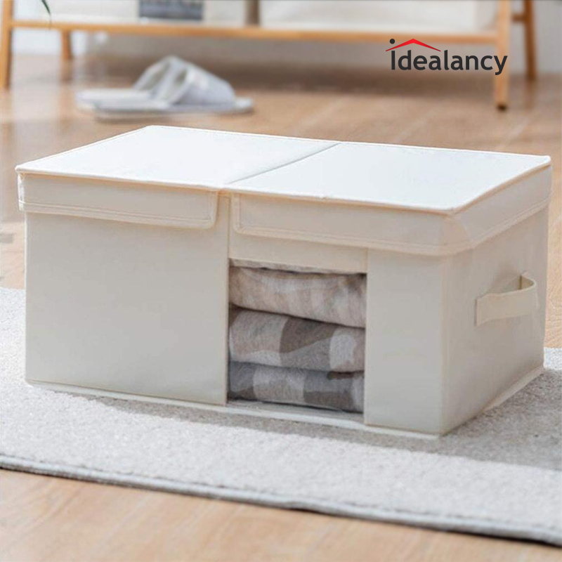 Fabric Storage Box With Lid Foldable