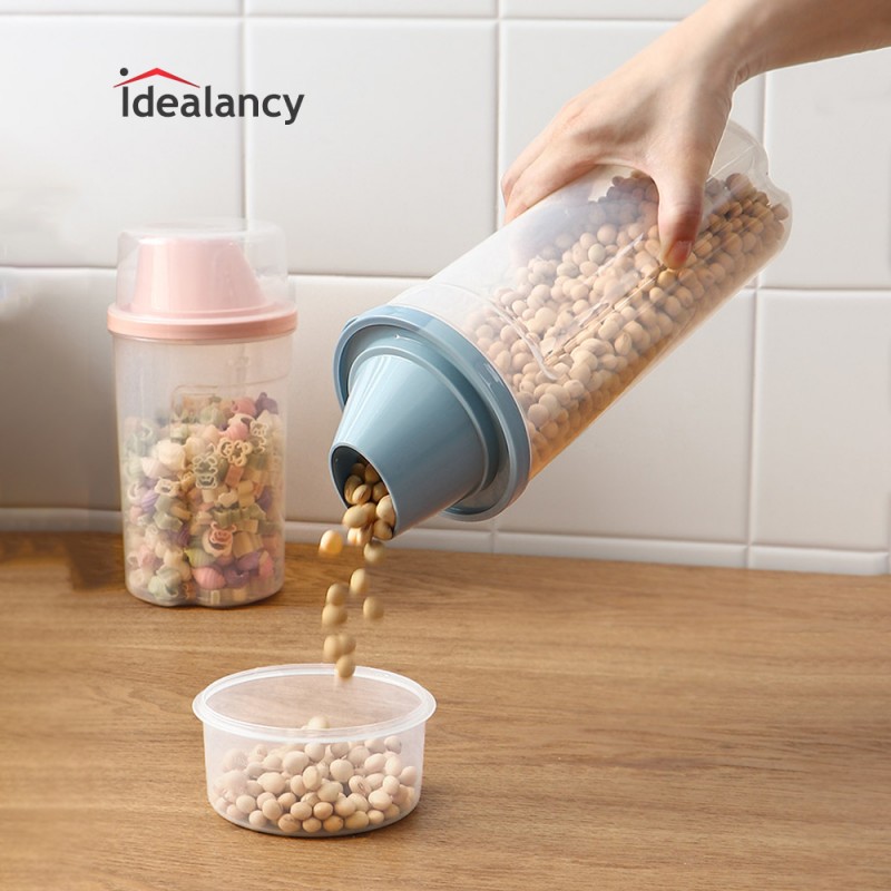 Grain Cereal Storage Jar With Cup