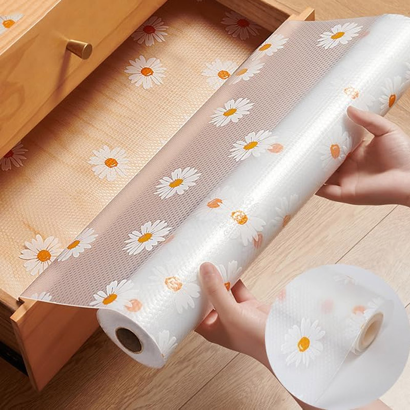 Pvc Paper Scroll Anti-Slip Drawer Sunflower PVC Sheet Roll | Idealancy