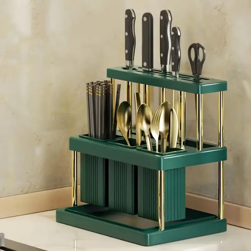 Utensil Drying Rack With Knife Holder | Idealancy