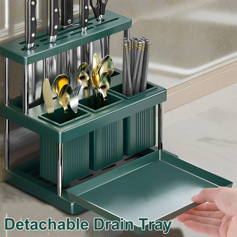 Utensil Drying Rack With Knife Holder | Idealancy