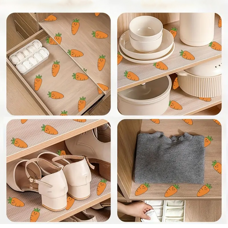 Anti-Slip Drawer Carrot PVC Sheet Roll