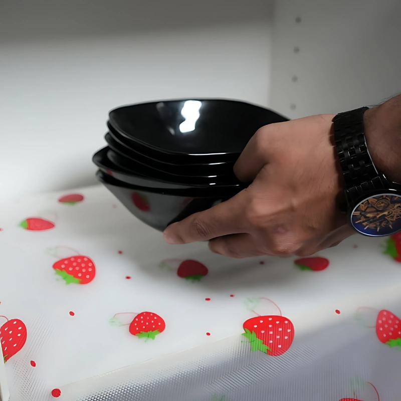 Anti-Slip Drawer Strawberry PVC Sheet Roll