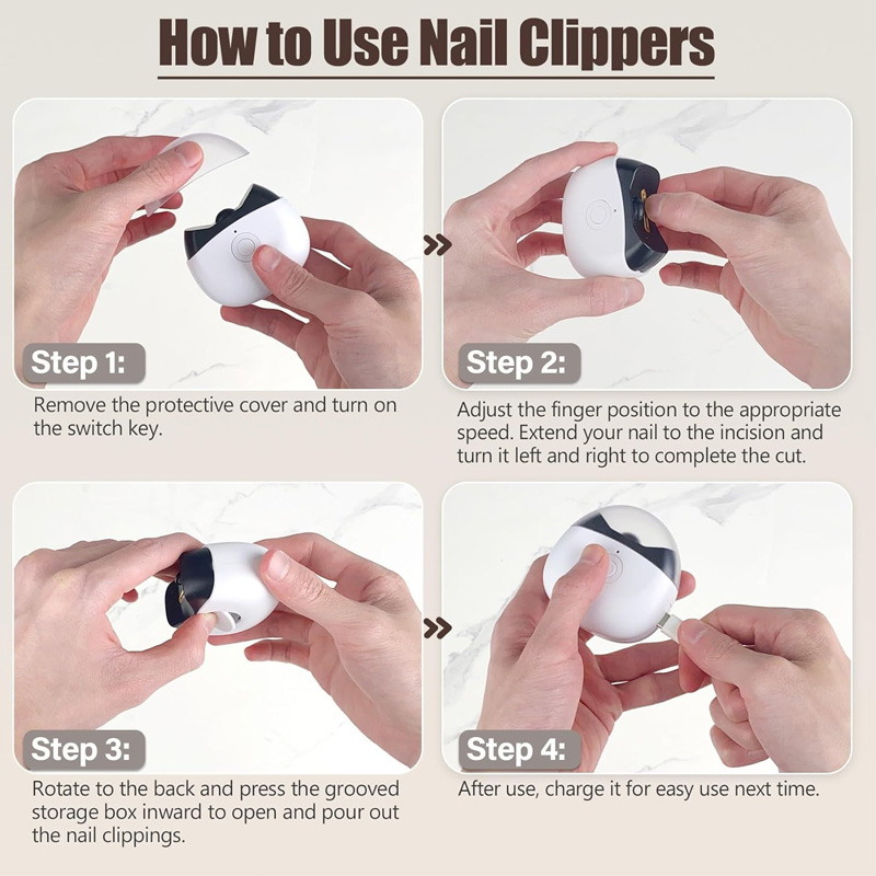 Mini Portable Smart Finger Nail Clipper