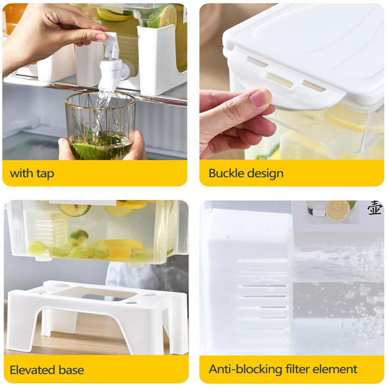 Cold Beverage Dispenser With Stand 3.5L