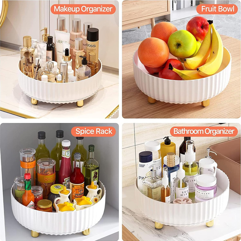 Rotating Makeup Organizer Tray With Stand