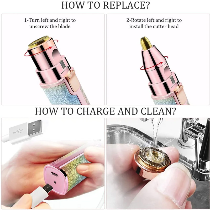 Rainbow Flawless Painless Face Hair Remover