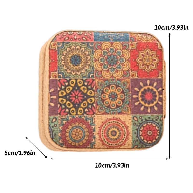 Premium Mini Jewelry Organizer Box Vintage Floral Design