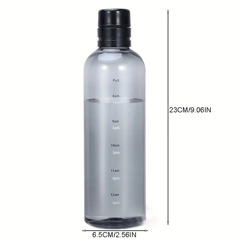 Plastic Water Bottle With Time Marker 500 ML