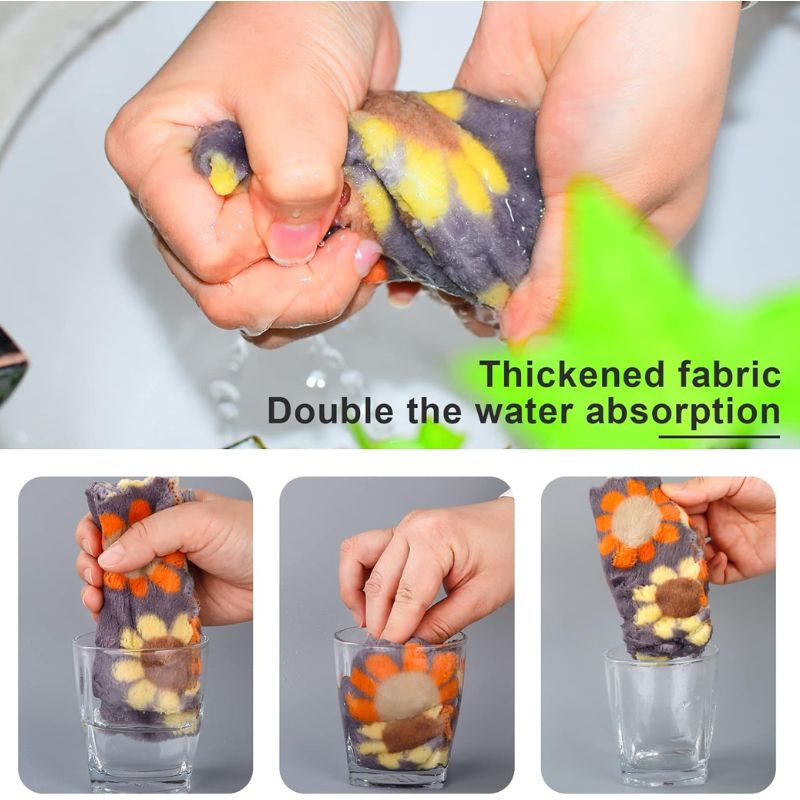 Microfiber Cleaning Towels Printed Pack Of 5