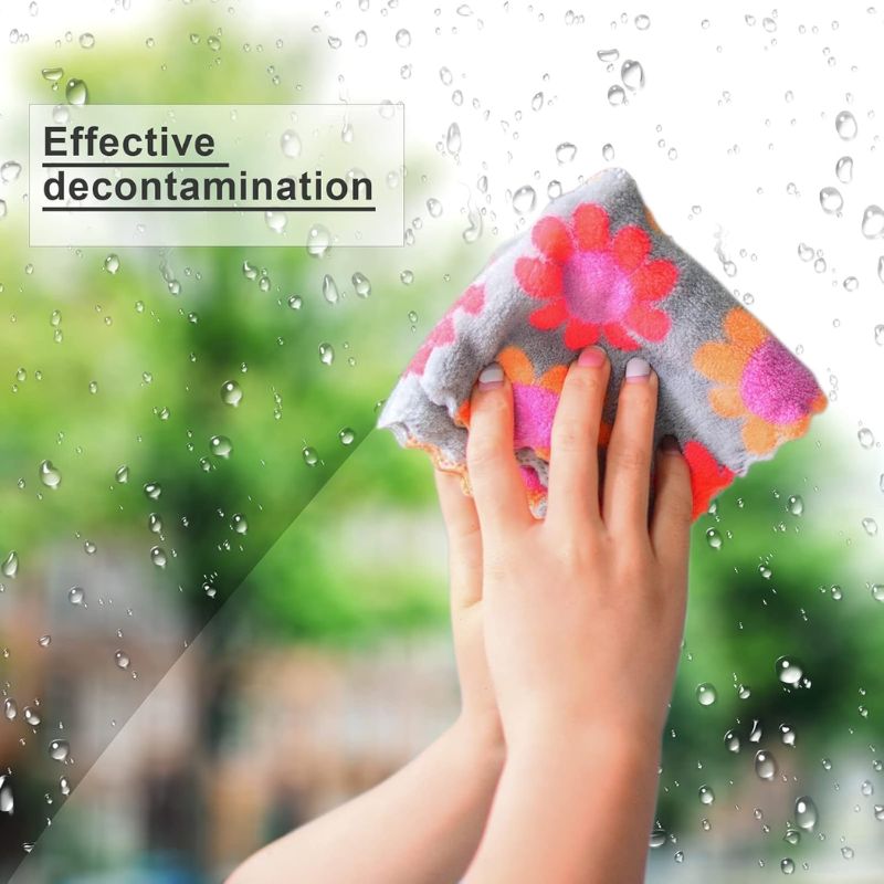 Microfiber Cleaning Towels Printed Pack Of 5