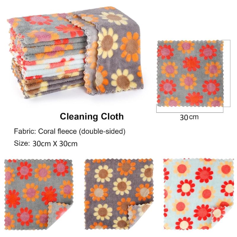 Microfiber Cleaning Towels Printed Pack Of 5